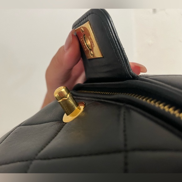 Chanel Top handle vintage vanity 24K GHW - Picture 10 of 15